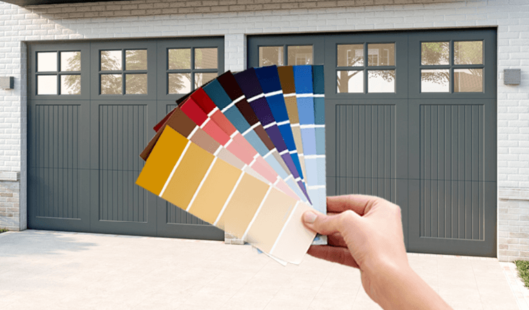 mahogany garage door colors