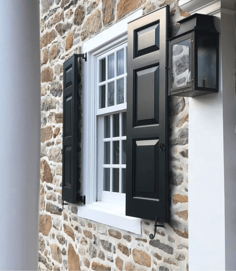 black window shutters