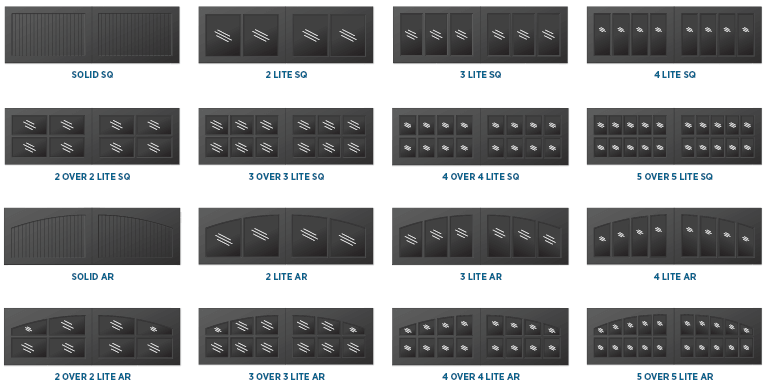 garage door windows are available in a number of different styles