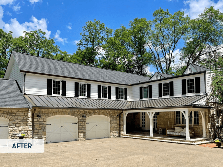 ohio riverside home after renovation with shutters