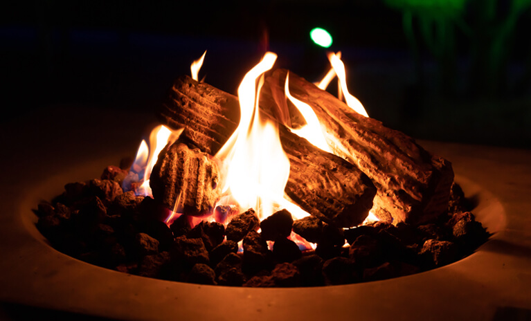 add a gas-powered fire pit or electric patio heater to enjoy time outside your home during Fall