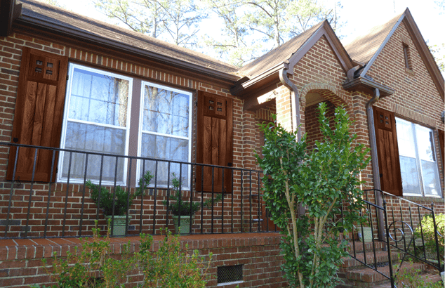 brown-mission-shutters-red-brick-craftsman-home