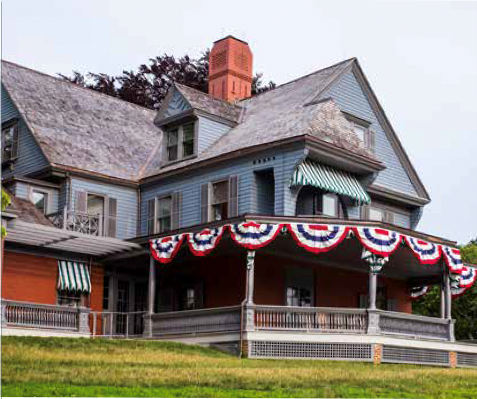 President Teddy Roosevelt’s Queen Anne house, Sagamore Hill in Long Island New York.