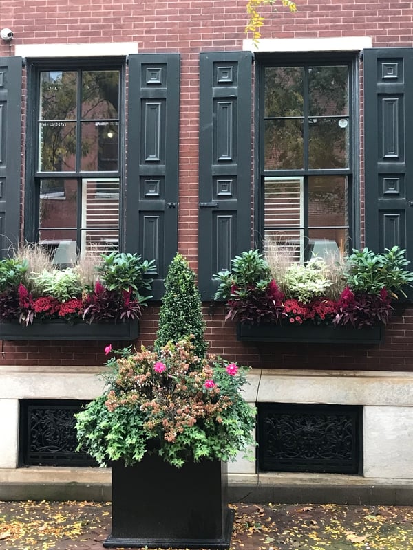 Shutters on a house in Philadelphia’s historic Rittenhouse Square
