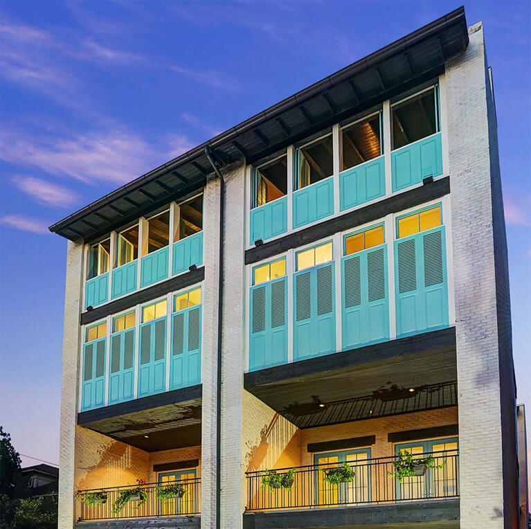 bi-folding shutters are a great addition for any balcony space to provide both a private and relaxing environment for close ones