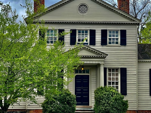 colonial house with shutters
